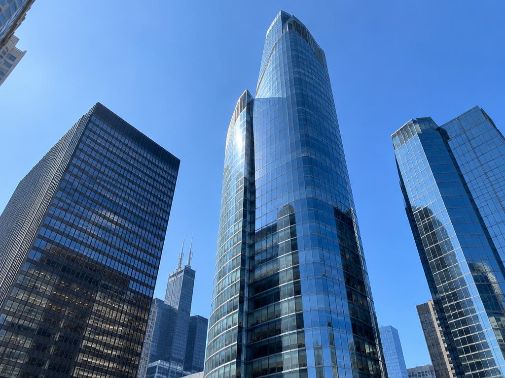 Modern commercial office towers
